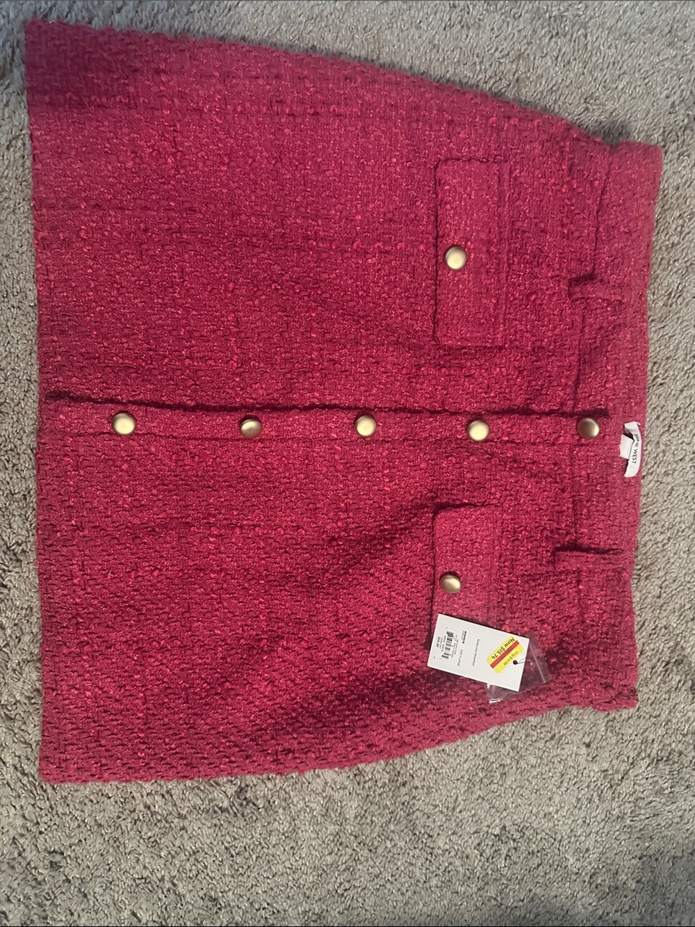 Nine West Pink Textured Waistband Skirt